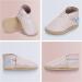 Soft Sole Baby Shoes | Leather Toddler Shoes for Baby Girl & Boy | Baby Walking Shoes 6-12 Months (Pink Stripes) - Buy Online on GoSupps.com