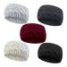 5pcs Winter Knit Headbands Women Knitted Headband Thermal Knit Headbands Elastic Twist Chunky Turban Hairdbands Crochet Head Wraps Winter Ear Warmer black beige purple dark gray light gray
