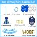 Dog Birthday Party Accessories | Bandana Hat Banner Set & Balloons - Celebrate with Stylish Decorations in Blue Gold & Black! - Buy Online on GoSupps.com
