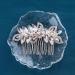 Allereya Crystal Pearl Wedding Hair Comb Barrette CZ Rhinestone Flower Hair Barrette Comb Gold Pearl Bling Bridal Headpieces Decorative Head Clip Headwear Bridal Hair Accessories for Women and Girls - Buy Online on GoSupps.com