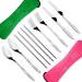 SENHAI 8-Piece Flatware Sets - Stainless Steel Tableware with Carrying Case for Travel, Camping, Picnic - Knife, Fork, Spoon, Chopsticks (Green Pink) - Buy Online on GoSupps.com