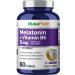 NusaPure Melatonin with Vitamin B6 & Calcium - Suitable for Vegetarian/Vegan Non-GMO - 5 mg - 60 Tablets