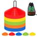 60 Pack,Agility Soccer Cones with Carry Bag and Holder for Training,sports cones , disc sports cones,football cones for drills kids,training cones for basketball, agility football cones set