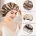 Welrog Adjustable Satin Hair Hood for Women - Reversible Silk Bonnet Sleep Cap in Coffee & Khaki | Perfect for Nighttime Hair Protection - Buy Online on GoSupps.com