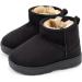MK MATT KEELY Baby Winter Booties | Warm Snow Boots for Toddlers Kids | Plush Shoes with Rubber Sole | 7.5 UK Child | Black - Buy Online on GoSupps.com