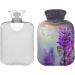 Buy Naanle 2L Hot Water Bottle with Butterfly Lavender Cover - Heat & Cold Therapy for Pain Relief Back Hands and Neck - Buy Online on GoSupps.com