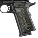 Guuun 1911 Handle for Pistol 1911 Full Size Grips Gleu-Hartschell case G10 Hands Ambi Safety Cut Big Scoop Sunburst Texture Green/Black