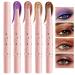 4 Colors Shimmer Liquid Eyeshadow Glitter Liquid Eyeshadow with Brush Long Lasting Brightener Eyeshadow Makeup Sparkle Eyeshadow Stick for Lip and Cheek(B)