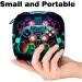 MUOOUM Menstrual Pad Bag - Zippered Storage for Tampons & Feminine Products | Skull Game Controller Design | 4.7x6.6x6.6 in | Perfect for Women & Girls - Buy Online on GoSupps.com