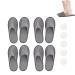 Aomigt portable non -slip disposable slippers disposable slippers linen 4 pairs terry bricklayer guest and terry liper hotels lip for women men's trip apartment