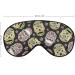 Colored Sugar Skull Flower Sleeping Mask - Comfortable Eye Mask with Adjustable Strap for Travel | Soft Light Blindfold for Men Women Boys & Girls - Buy Online on GoSupps.com