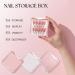 9Pcs Press On Nail Storage Box | Acrylic Display Case & Fake Nails with Adhesive Tape - Perfect for Home Salon & Nail Art - Buy Online on GoSupps.com