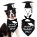 JOTFA 2023 Dog Graduation Bandana and Dog Graduation Cap with 2023 Black Tassel for Graduation Gift 2023 Graduation Party Supplies (Dog Graduation Cap & Bandana) Black Dog Graduation Cap & My Mom Graduated