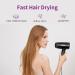 YASHE Travel Hairdryer with Folding Handle 1700W Fast Drying Blow Dryer with 1 Concentrator Dual Heat & Speed Settings Cool Shot Button Lightweight & Compact Design Hang Loop Black/Purple - Buy Online on GoSupps.com