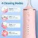 Portable Cordless Electric Water Flosser - USB Rechargeable Dental Flosser with 4 Modes - Pink Oral Irrigator for Travel & Home - Buy Online on GoSupps.com