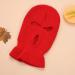 Famkit 3-Hole Knitted Full Face Cover - Windproof Winter Hood for Skiing & Cycling | Red - Buy Online on GoSupps.com