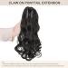 Dcbaboo 18inch Claw Clip in Ponytail Hair Extensions Long Wavy Ponytail Extension Curly Synthetic Pony tails Natural Wave One Piece Hairpiece Fake Ponytail for Women Dark Brown 18 inch 150g Dark Brown - Buy Online on GoSupps.com