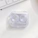 Transparent Cute Blue Contact Lens Container with Twist-Free Lid - Simple Visibility & Loop Design - Buy Online on GoSupps.com