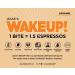 WAKE UP! Caffeinated Caramel Protein Bars - Gluten Free Vegetarian 350mg Caffeine - 8 Pack for Focus & Clarity - Kosher Ingredients - Buy Online on GoSupps.com