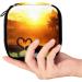 GIAPB Period Bag - Black Swan Heart Shape Color1864 | Sanitary Napkin Storage and Makeup Pouch - Buy Online on GoSupps.com
