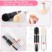 2 Sets Retractable Makeup Brush Travel Set - Mini 4 in 1 Lip & Foundation Brush - Black & White Cosmetic Brushes for Easy Application - Buy Online on GoSupps.com