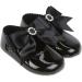 Baypods Baby Girls Soft Sole Pre Walker Shoes with Diamante Bow - 3 UK Child - Black Patent - Buy Online on GoSupps.com