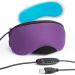 Flyangle Heated Eye Mask for Dry Eye Electric Hot and Cold Usb Eye Mask Compress Press for Steam with Cold Pad Temperature and Time Control Purple