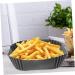 Zerodeko 3pcs Air Fryer Pan Bread Pan Air Fryer Basket for Oven Pot Handle Design Silicone Mat Freer Food Greyx3pcs 24X19.5X5CMx3pcs - Buy Online on GoSupps.com