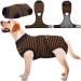 Kuoser dog body after op dog body after castration male bitch dog body after op bitch breathable body for dogs after op leakage protection dog anti-wound licking op body dog brown xxl xxl (1 Pack) brown striped
