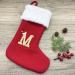 Buy Christmas Knitted Stockings | Embroidered Monogram Red Socks | Ideal Gift Bag for Holidays - Buy Online on GoSupps.com