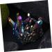 FOMIYES Purple Decorations 1pc Natural Crystal Amethyst Rock Titanium Spiritual Crystal Cluster Ornament Mineral Decorations Colorful 6X4.2CM - Buy Online on GoSupps.com