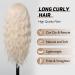 Testar Long Blonde Curly Wavy Wig - Platinum Heat-Resistant Synthetic for Women | Natural Hair for Cosplay & Daily Use - Buy Online on GoSupps.com
