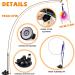 JXFUKAL Cat Feather Toy Set with Suction Cup & Springy Wand - Interactive Kitty Kitten Toys | Bells Teaser Refills Included - Cat Accessories for Playtime - Buy Online on GoSupps.com