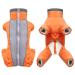 Dog Jacket Dog Coat Waterproof Fleece Lined Warm Winter Jacket Dog Clothing for Winter Autumn Orange for Men L