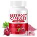 Beet Root Capsules 1300mg Natural Organic Beetroot Powder Supplement Supports Healthy Blood Pressure and Heart Health Energy & Endurance Support Non-GMO Vegan 60 Count 30-Day Supply