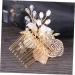 Housoutil 1pc Crystal Hair Comb Wedding Hair Comb Headpiece for Bride Bridal Comb Headwear for Women Gold Hair Comb Bridal Hair Comb Crystal Headpiece Tiara Leaf Miss Accessories - Buy Online on GoSupps.com