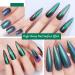 Chameleon Nail Polish - Holographic Glitter Nail Polish - Shimmer Chrome Nail Art Varnish - Quick Dry Nail Varnish - Long-lasting Nail Polish for Manicure DIY at Home - No Need Baking green - Buy Online on GoSupps.com