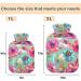 Naanle Poppy Flowers Hot Water Bottle - 1L Transparent for Warm & Cold Therapy | Bed/Hand/Foot Heat Pain Relief - Buy Online on GoSupps.com