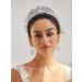 SWEETV 2-Pack Wedding Tiara and Earrings Set - Crystal Queen Crown Princess Bride Jewelry in Silver - Buy Online on GoSupps.com