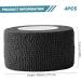 Shop 4 PCS Self Adhesive Bandage Wrap - Breathable Elastic Vet Wrap for Dogs & Sports | Ankle Sprains Protection - 177*1 inch Black - Buy Online on GoSupps.com