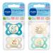 MAM Original Night Silicone Pacifiers Set of 4 | Glow in the Dark Tooth-Friendly 0-6 Months | Includes 2 Sterilization Boxes - International Shipping Available - Buy Online on GoSupps.com