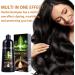 3 in 1 Hair Dye Shampoo Natural Plant Ingredients Black Hair Dye Shampoo Instant Hair Color Shampoo for Women and Men 500ml - Buy Online on GoSupps.com