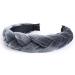 Vintage Gray Braided Headband - Rockabilly Fashion Hair Accessories for Women & Girls - Buy Online on GoSupps.com