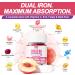 Iron Gummies for Women - Heme Iron for Max Absorption & Gentle on Stomach 10-in-1 with Vitamin C B12 Folate Supports Energy Focus & Red Blood* Cell* Wellness Peach Flavor 60 Counts (2 Pack) 60 Count (Pack of 2) - Buy Online on GoSupps.com