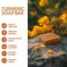 Turmeric Soap Bar - Natural Acne & Dark Spot Cleanser | Organic Charcoal Face & Body Soap | Cruelty-Free & Sulfate-Free 4.2 oz - Buy Online on GoSupps.com