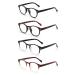 JM 4 Pack Spring Hinge Reading Glasses Vintage Round Eyeglasses for Readers Women Men 4 Pack Mixed Color 1.75 x