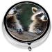 Little Raccoon Face Mini Round Pill Box | 3 Compartment Portable Pill Organizer for Travel Home & Office - Buy Online on GoSupps.com