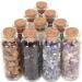 Healing Stone Bottles - 10 Pack Chakra Crystals for DIY - Vibrant Color Healing Gemstone Bottles - Buy Online on GoSupps.com