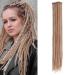 Dsoar thin 0.6cm long synthetic dreadlock extensions Handmade 24 inches 20 strand crochet hair long crochet braids hip-hop style soft dreads hair extensions 24inch-a color 24#
