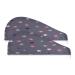 Doodle Star Dry Hair Cap 2 Piece Quick Drying Towel Set with Button Headband Super Absorbent Soft & Comfortable